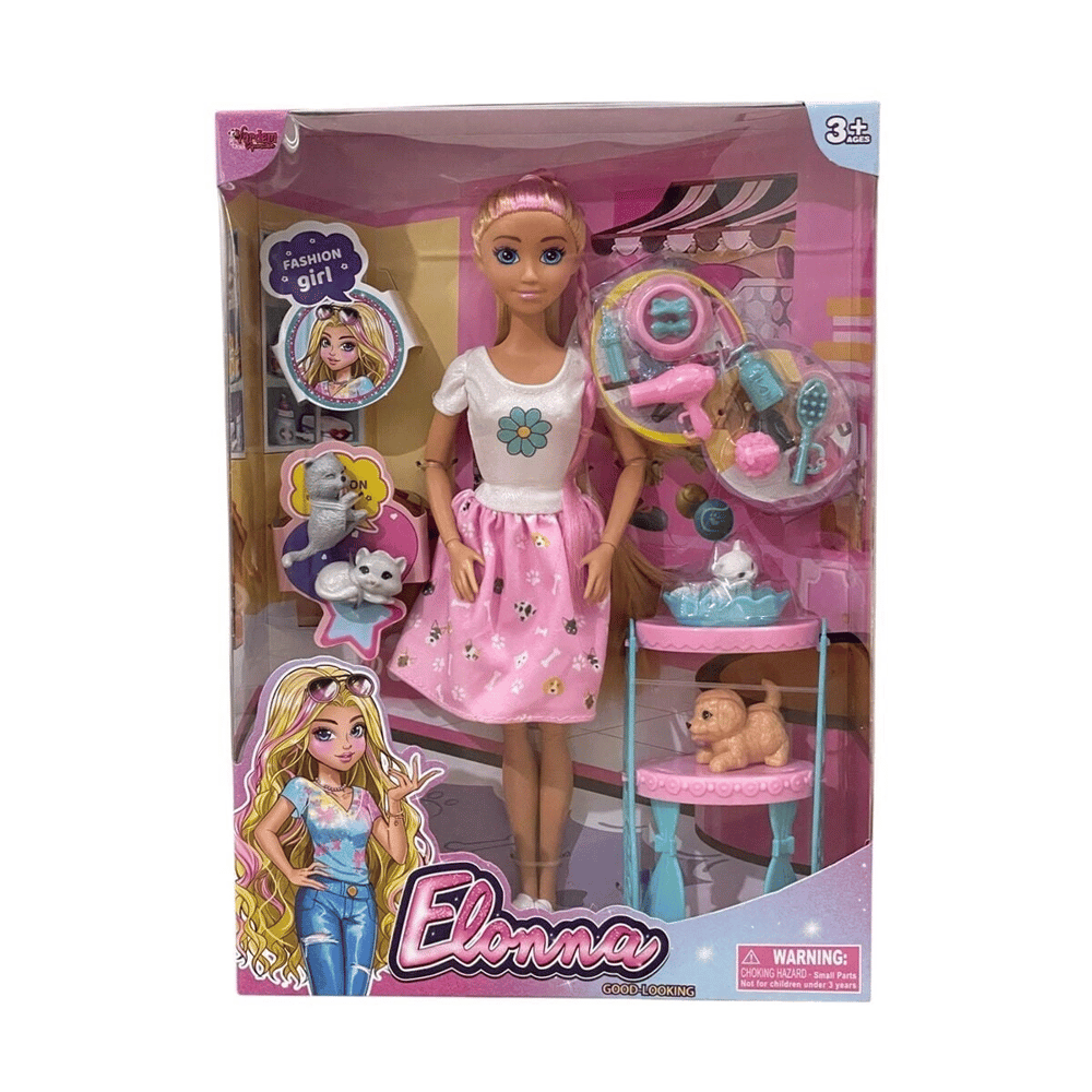 WG66962 -Vardem Kutulu  Pet Shop Bebek Set 11,5 inç
