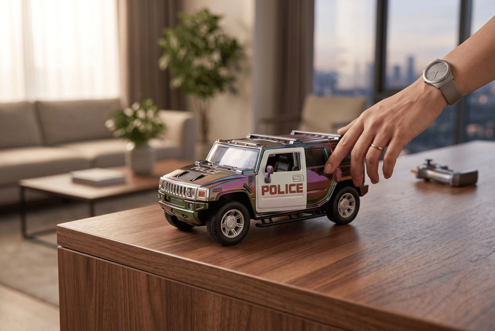 WH327-10 HUMMER POLİS JEEP PARLAK OYUNCAK POLİS