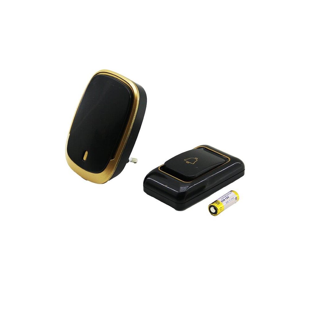 WİRELESS KABLOSUZ KAPI ZİLİ  PİLLİ   100MT MENZİL  SİYAH RENK (3936)