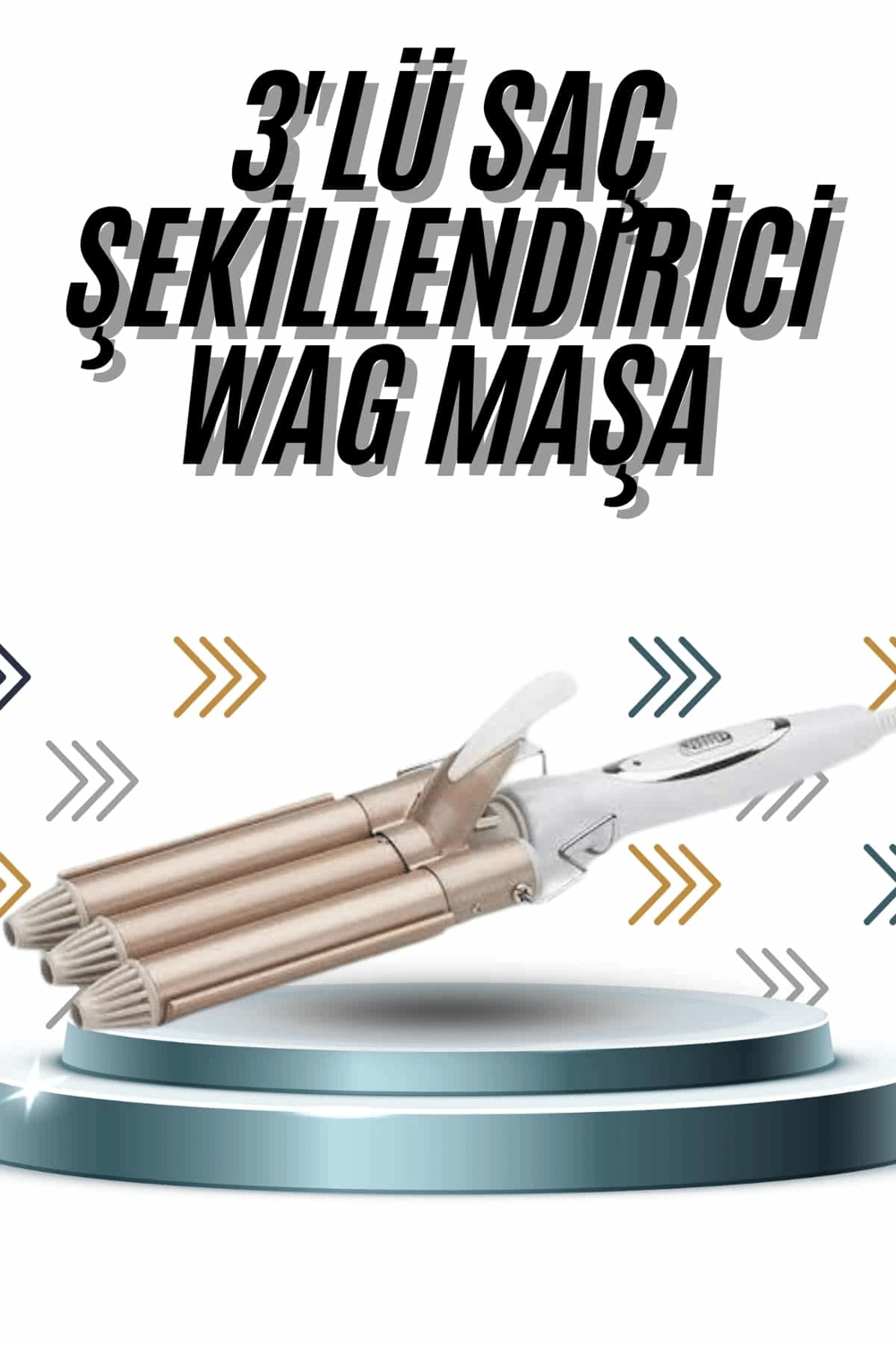 Wag Maşa Profesyonel Saç Şekillendirici İyon Özellikli Isı Kademeli