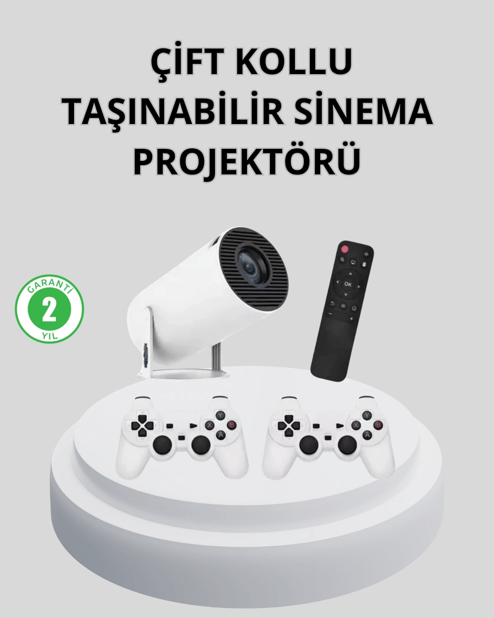 Wi-Fi 6 ve Bluetooth 5.0 Destekli 4K Akıllı Projeksiyon Cihazı