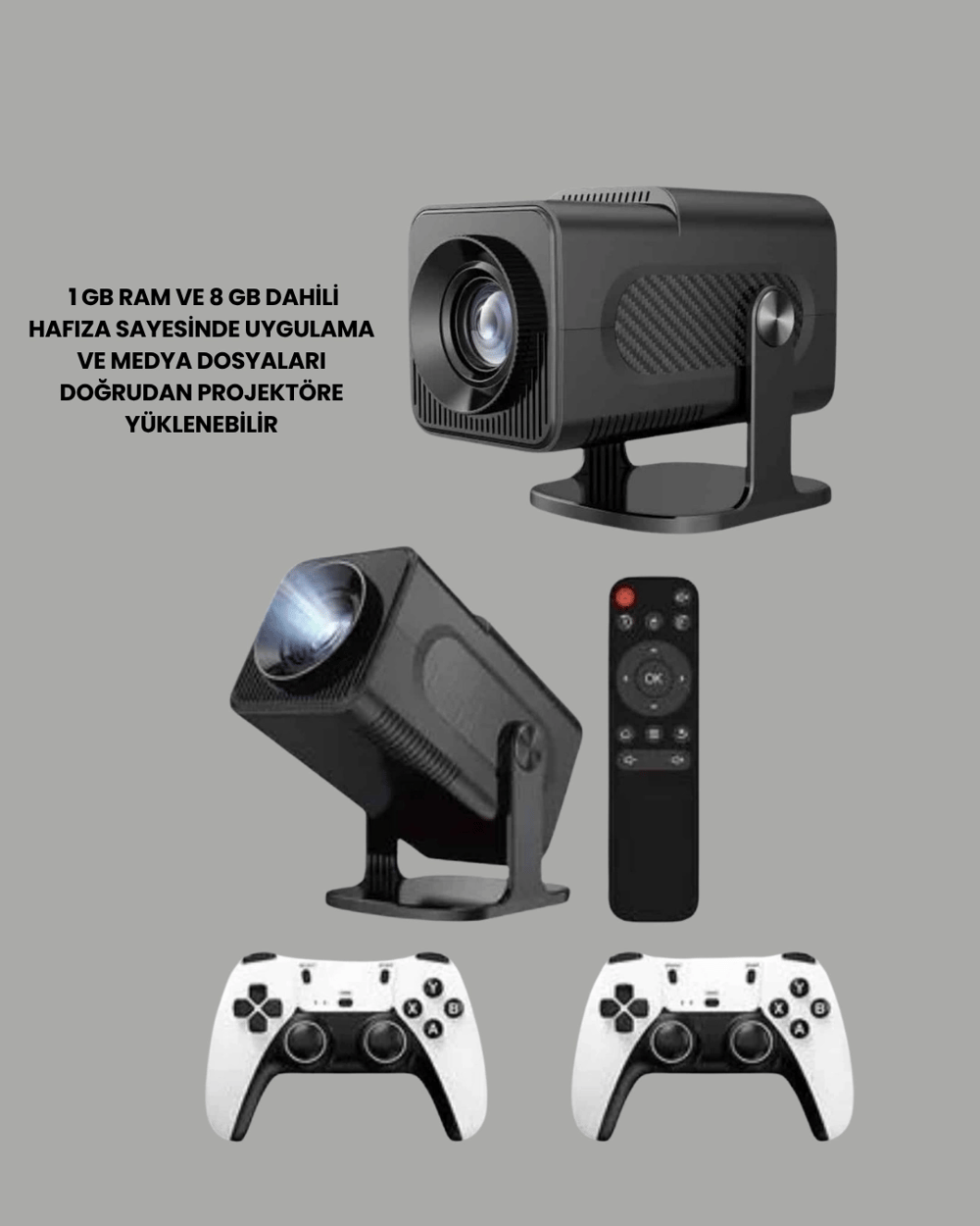 WiFi6 ve Bluetooth 5.4 Destekli LED Projektör - HCS350pro