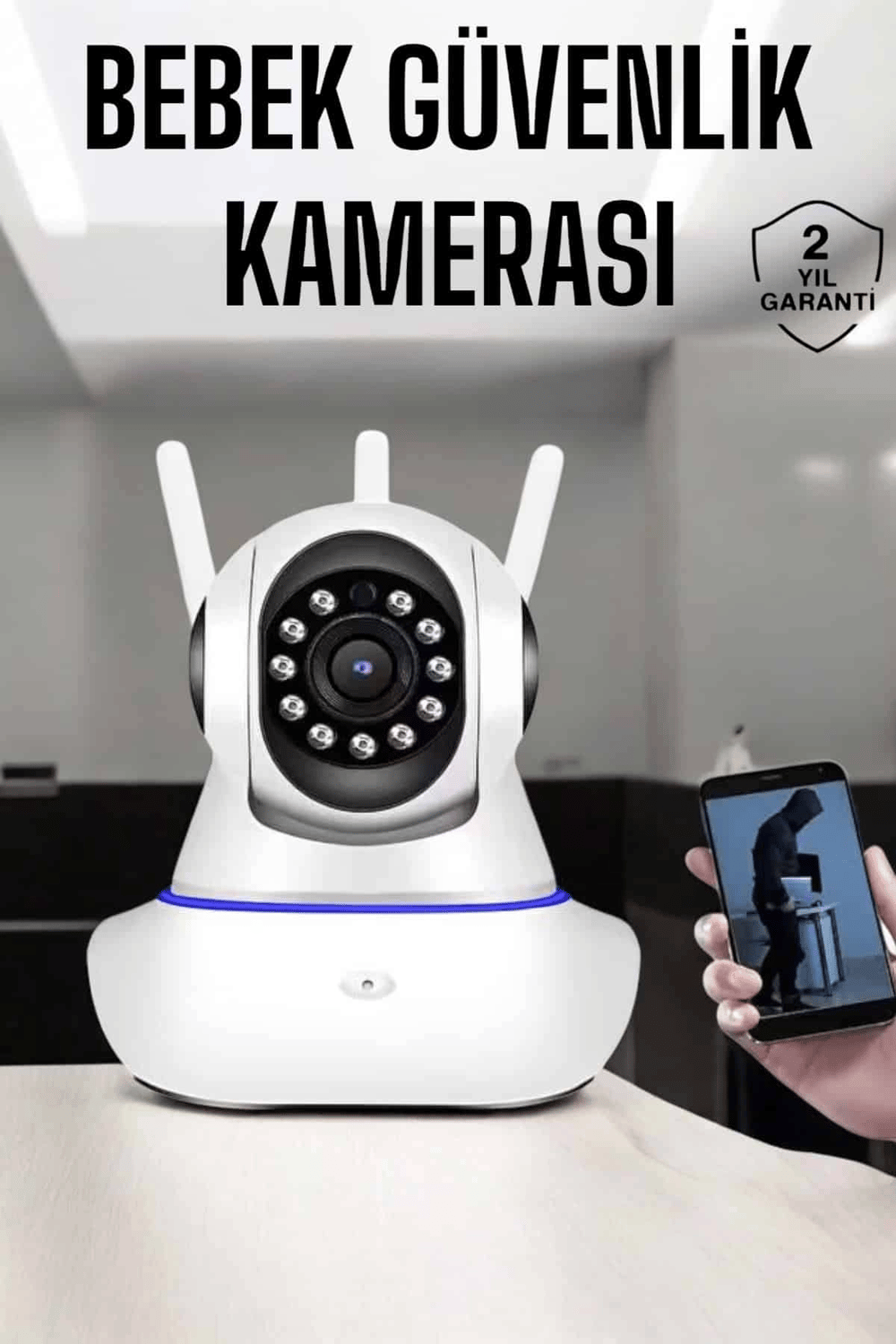 Wifi Kamera Ev Kamerası Gece Görüşlü Kablosuz Bebek Izleme Kamerası
