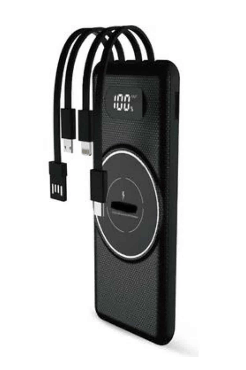 Wireless Powerbank 10000 Mah LED Ekranlı Dahili Kablolu Hızlı Şarj