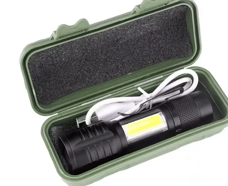 Wison Ws-5454 Taktik El Feneri Usb Şarj Edilebilir Kamp Feneri Cob Zumlanabilir Mini Taşınabilir El Feneri