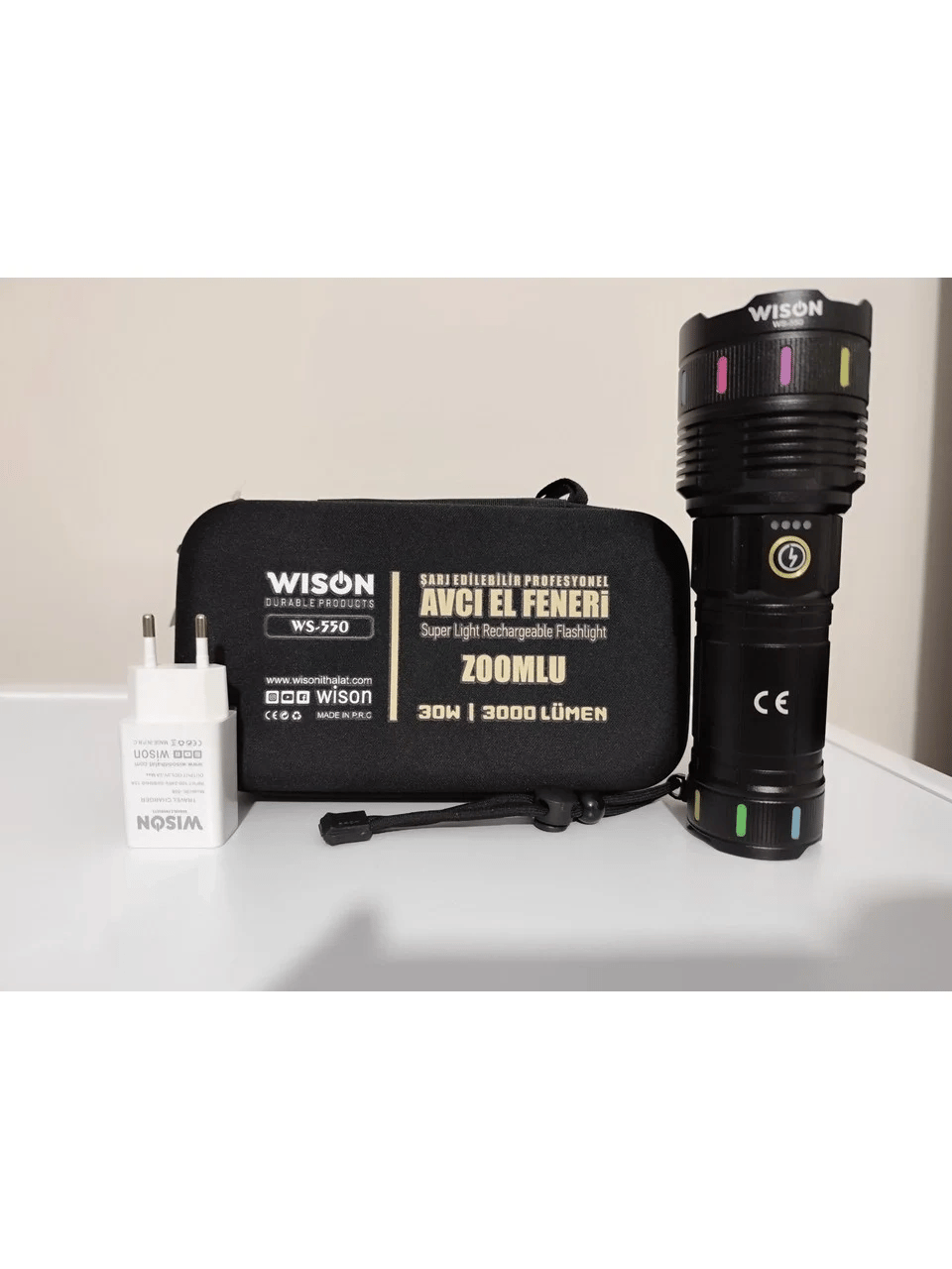 Ws-550 30w 3000 Lümen Zoomlu Profosyonel El Feneri Bx40