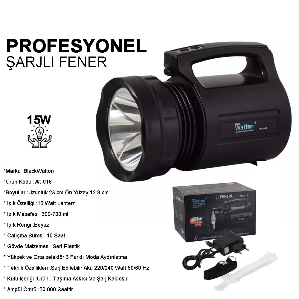 Wt-018 Profesyonel Büyük Avcı Feneri