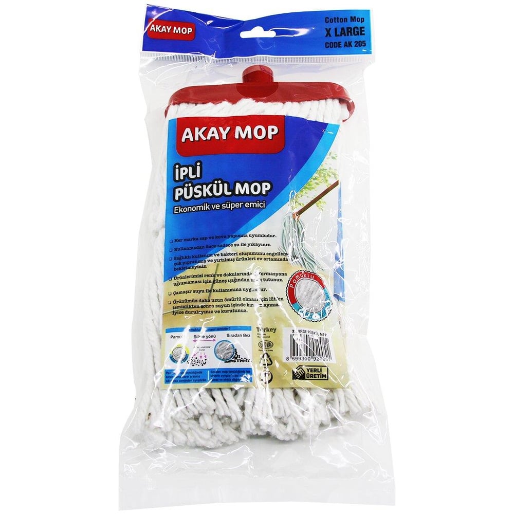 X LARGE ÖRGÜLÜ İPLİ  PÜSKÜL PAMUK MOP (3936)