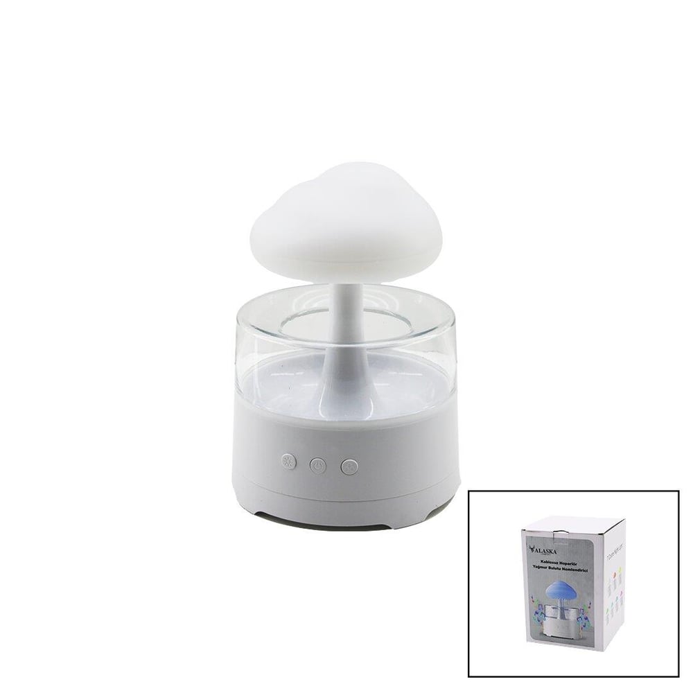 YAĞMUR BULUTU - BT SPEKAER HOPARLÖR 300ML USB ŞARJLI - RENKLİ LEDLİ IŞIK - KUMANDALI HAVA NEMLENDİRİCİ BUHAR MAKİNE - KOKU GİDERİCİ (3936)