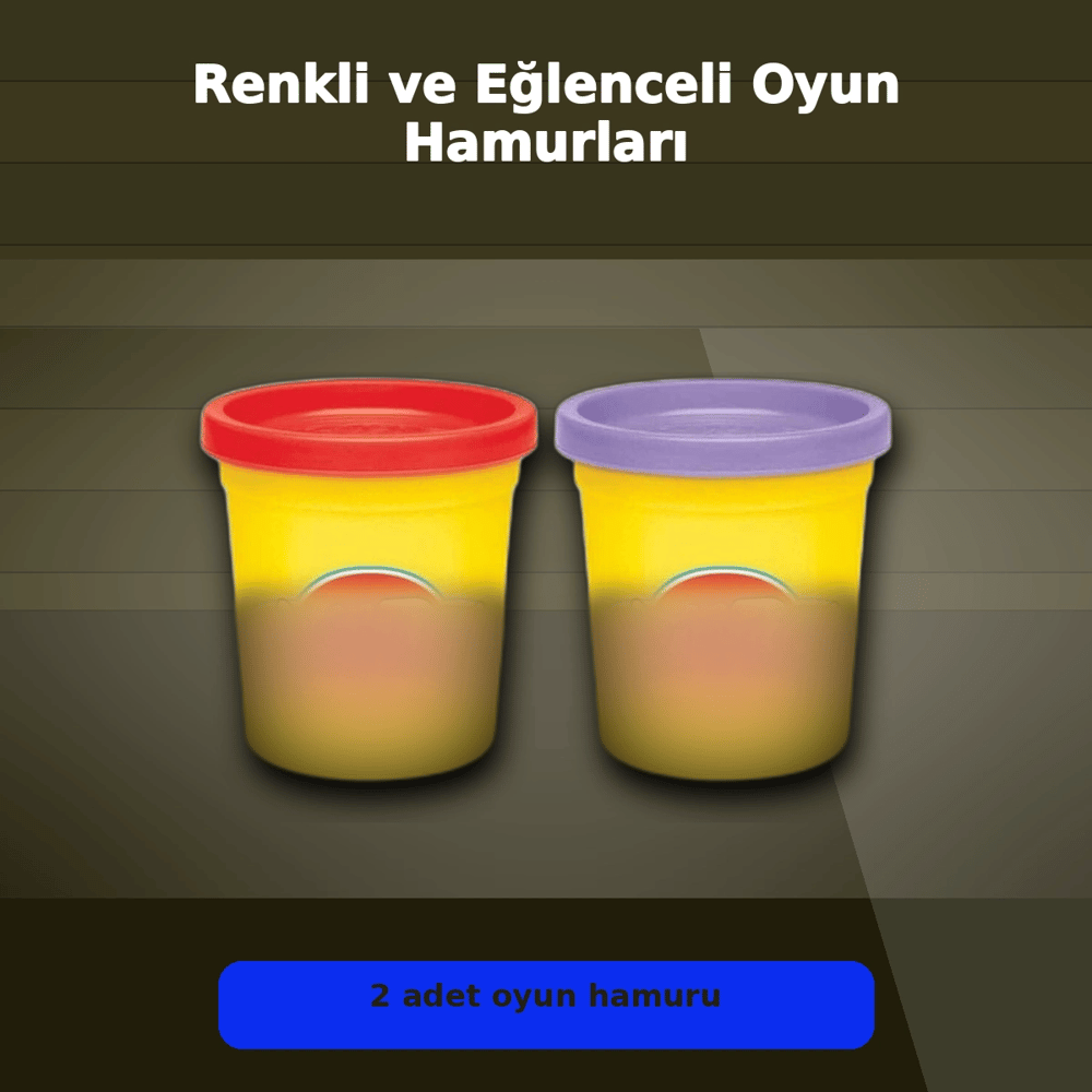 Yaratıcılığı Geliştiren 2li Oyun Hamuru Seti - Rastgele Renklerle 1 Paket