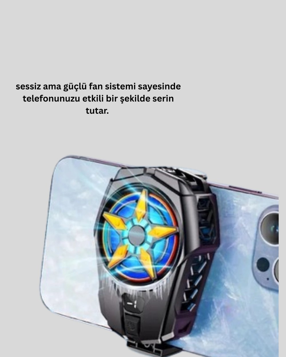 Yarı İletken Telefon Soğutucu Dijital Ekranlı Oyuncu Telefon Fanı