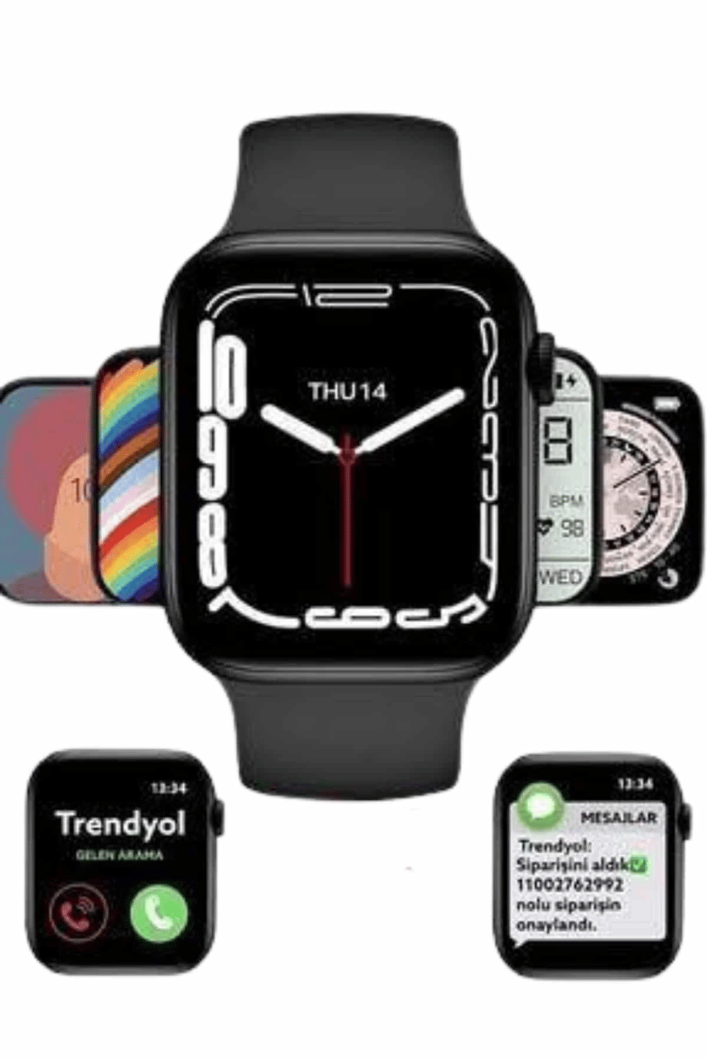 Yeni Model Akıllı Saat Dokunmatik Ekran Unisex Amoled Ekran 44 mm