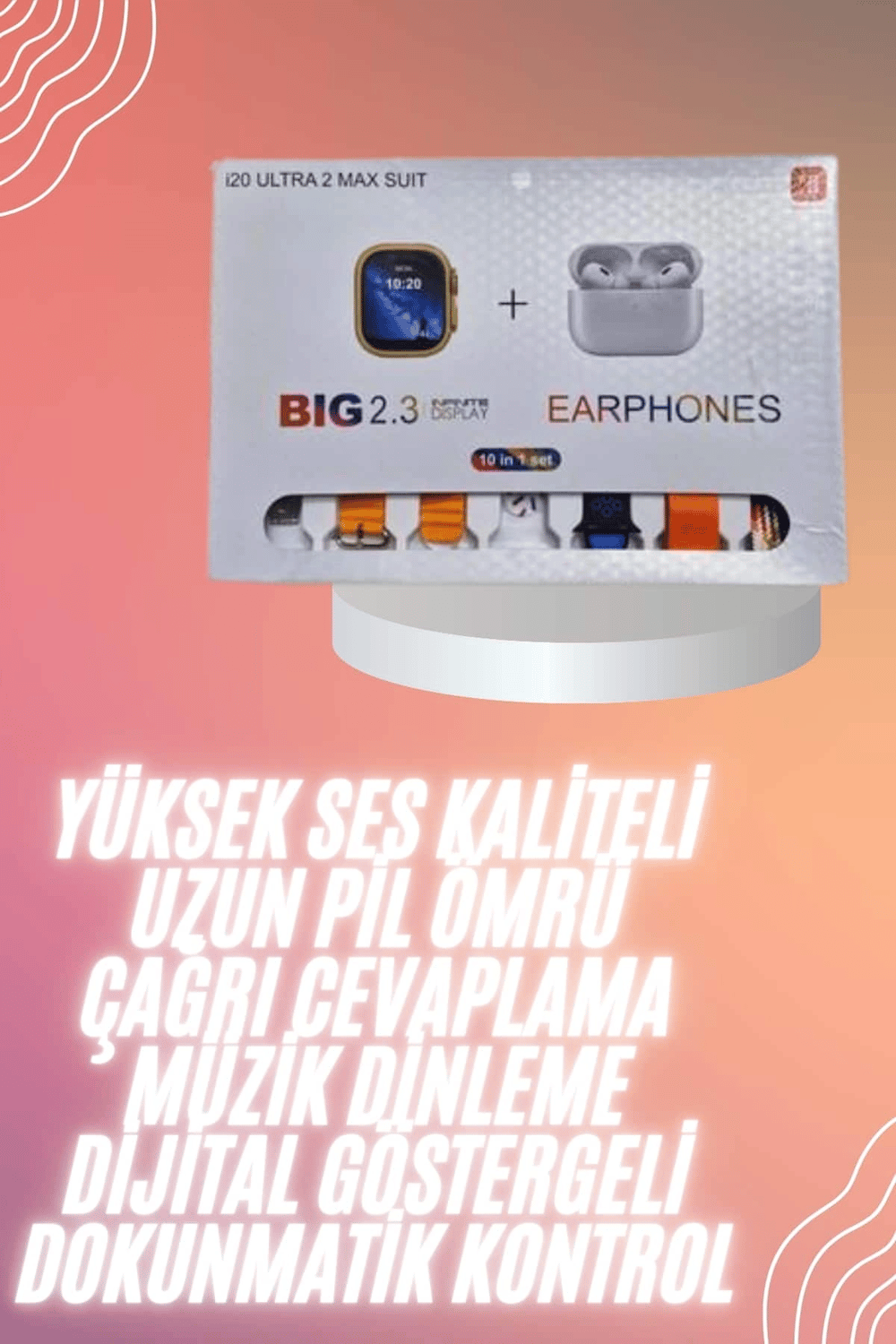 Yeni Nesil 7 Kordonlu Arama Bildirim Özellikli Kulaklık Hediyeli Akıllı Saat