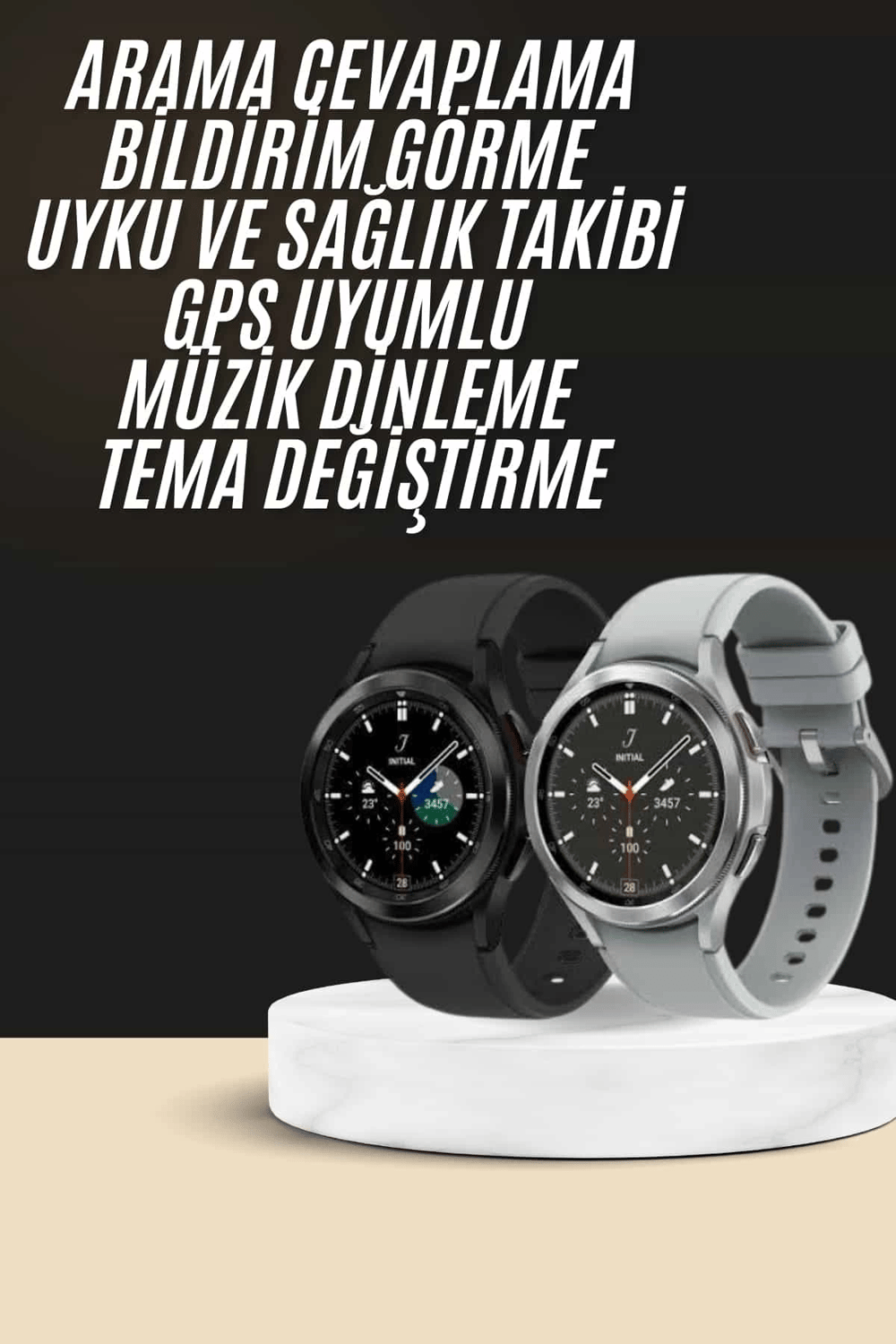 Yeni Nesil Akıllı Saat Çağrı Cevaplayabilen Plastik 47 Mm Uyumlu Kordon
