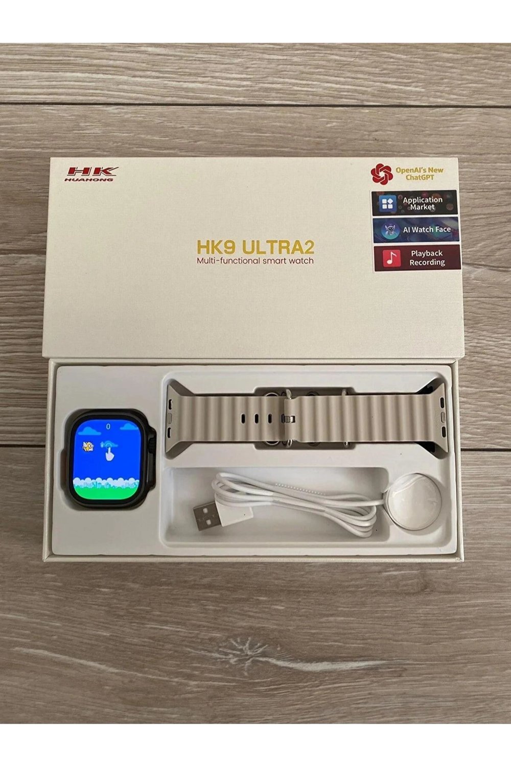Yeşil Kordonlu Gümüş Kasa Akıllı Saat, GPS ve NFC Özellikli, Nabız ve Uyku Takibi Destekli