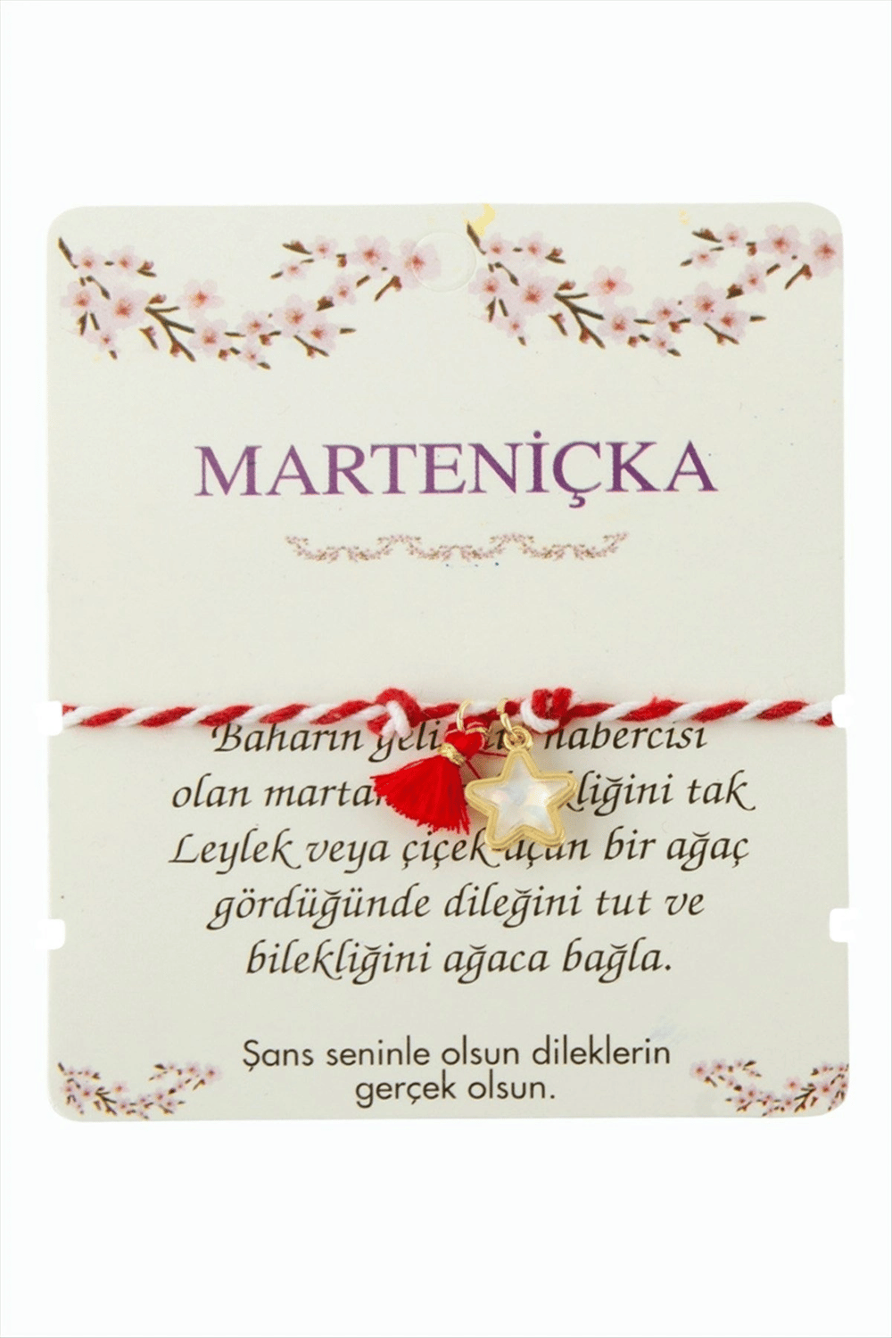 Yıldız Püskül Marteniçka İp Bileklik