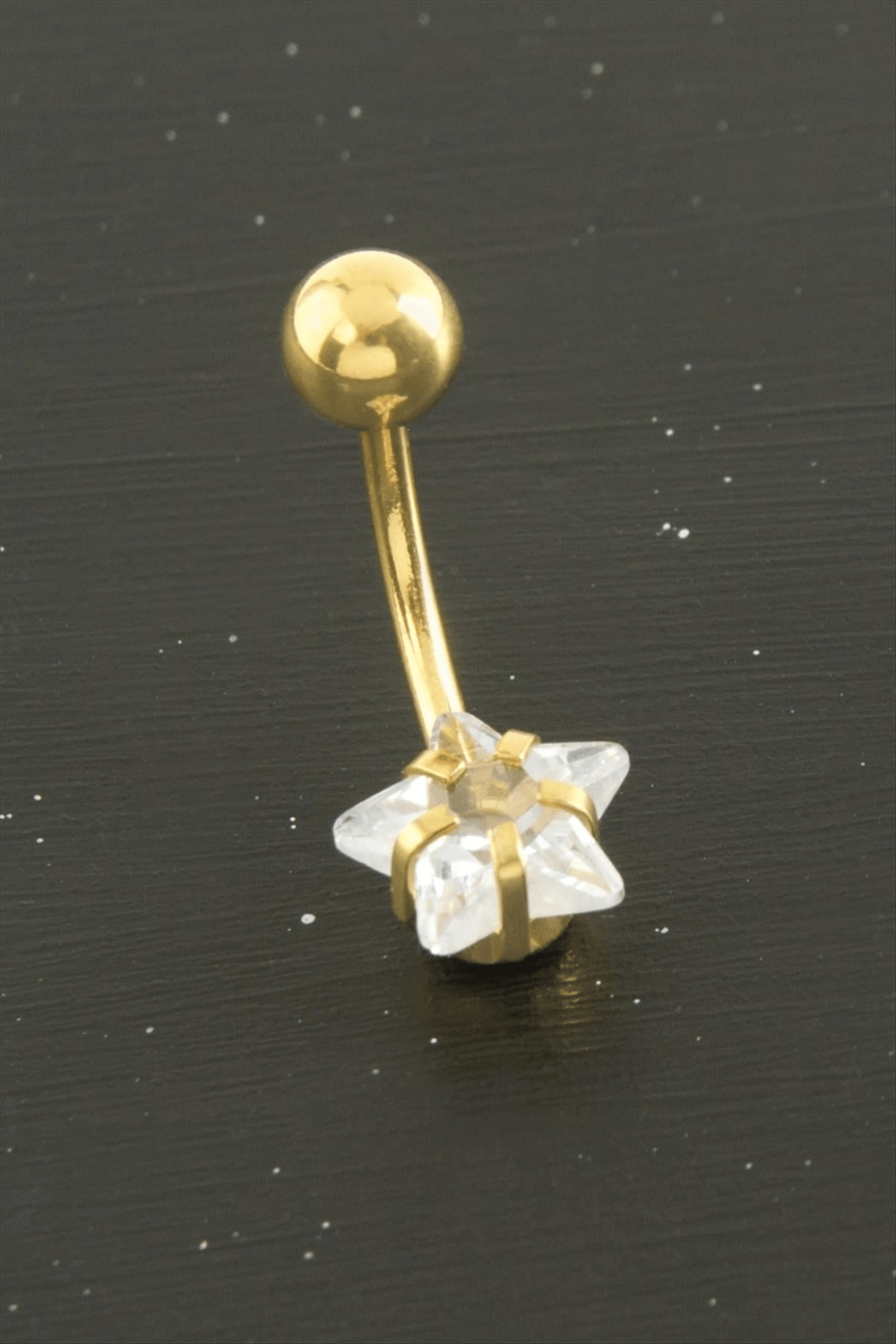 Yıldız Zirkon Taşlı Çelik Piercing 1 Adet