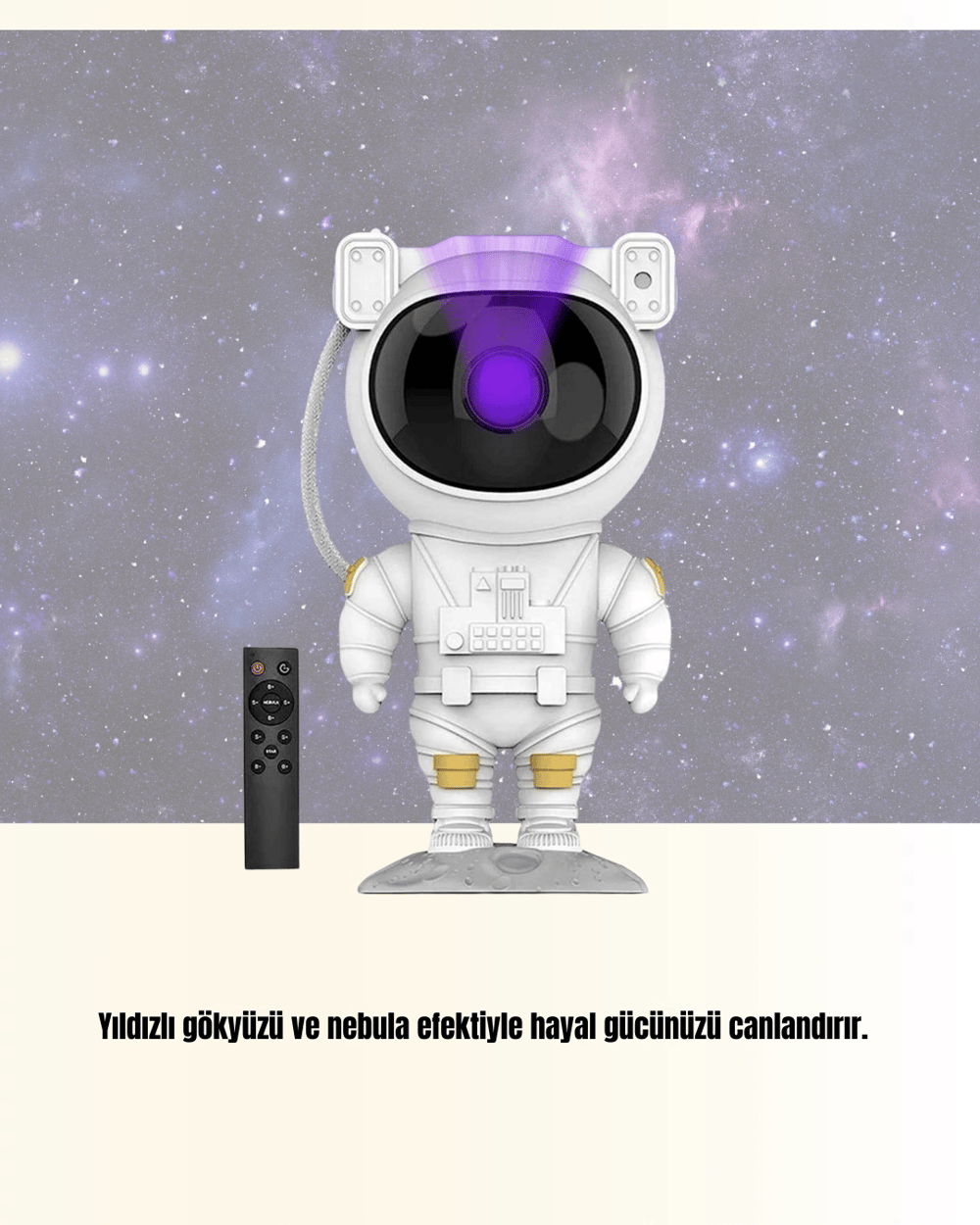 Yıldız ve Ay Efektli Uzaktan Kumandalı Projeksiyon Lamba