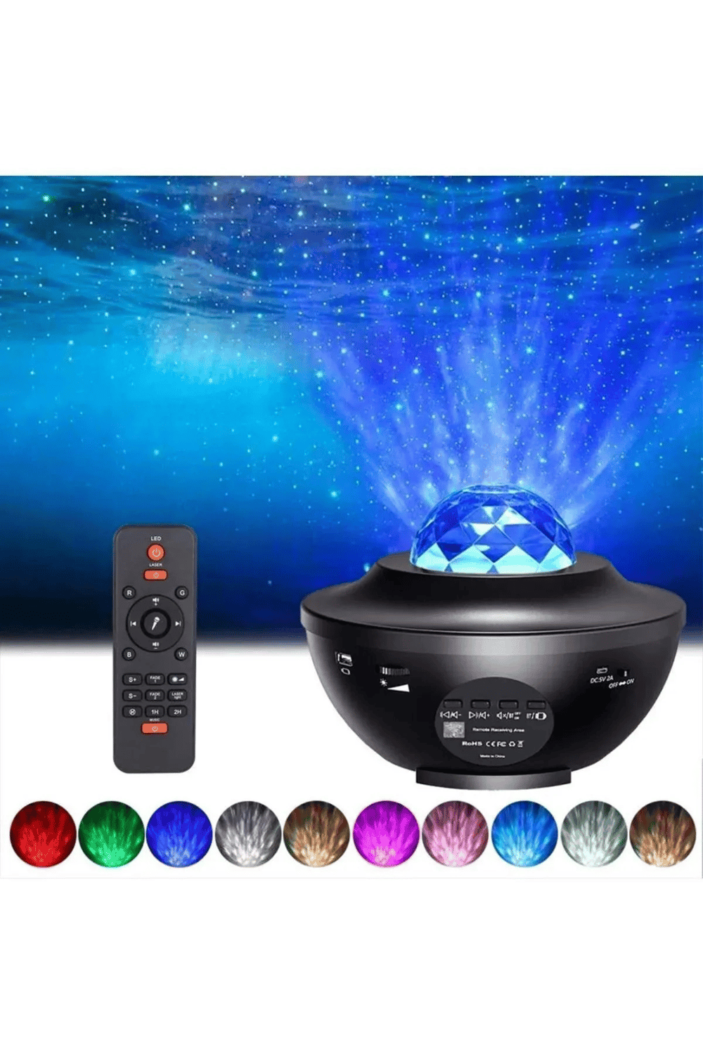 Yıldız ve Bulutsu Efekti Yansıtan Projektör ile Bluetooth Bağlantılı Parti ve Dekorasyon Lambası