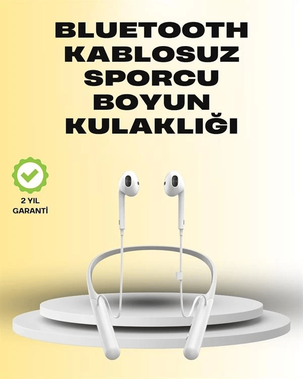 Yüksek Kapasiteli Pil Destekli Boyun Askılı Kulaklık – 100 Saat Dayanıklı