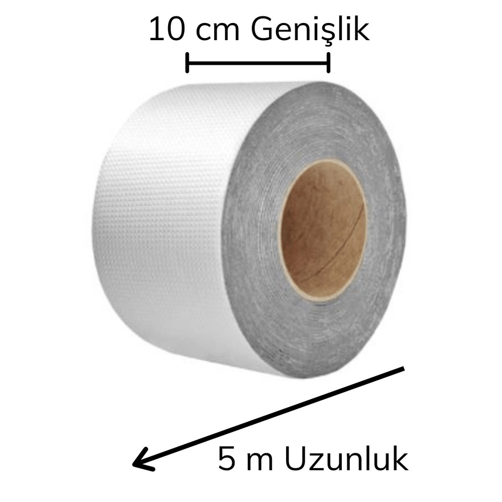 Yüksek Sıcaklık Dayanan Su Geçirmez Çatı Boru Duvar Çatlak Onarıcı Yapışkan Bant Folyo 10 Cm Bx40