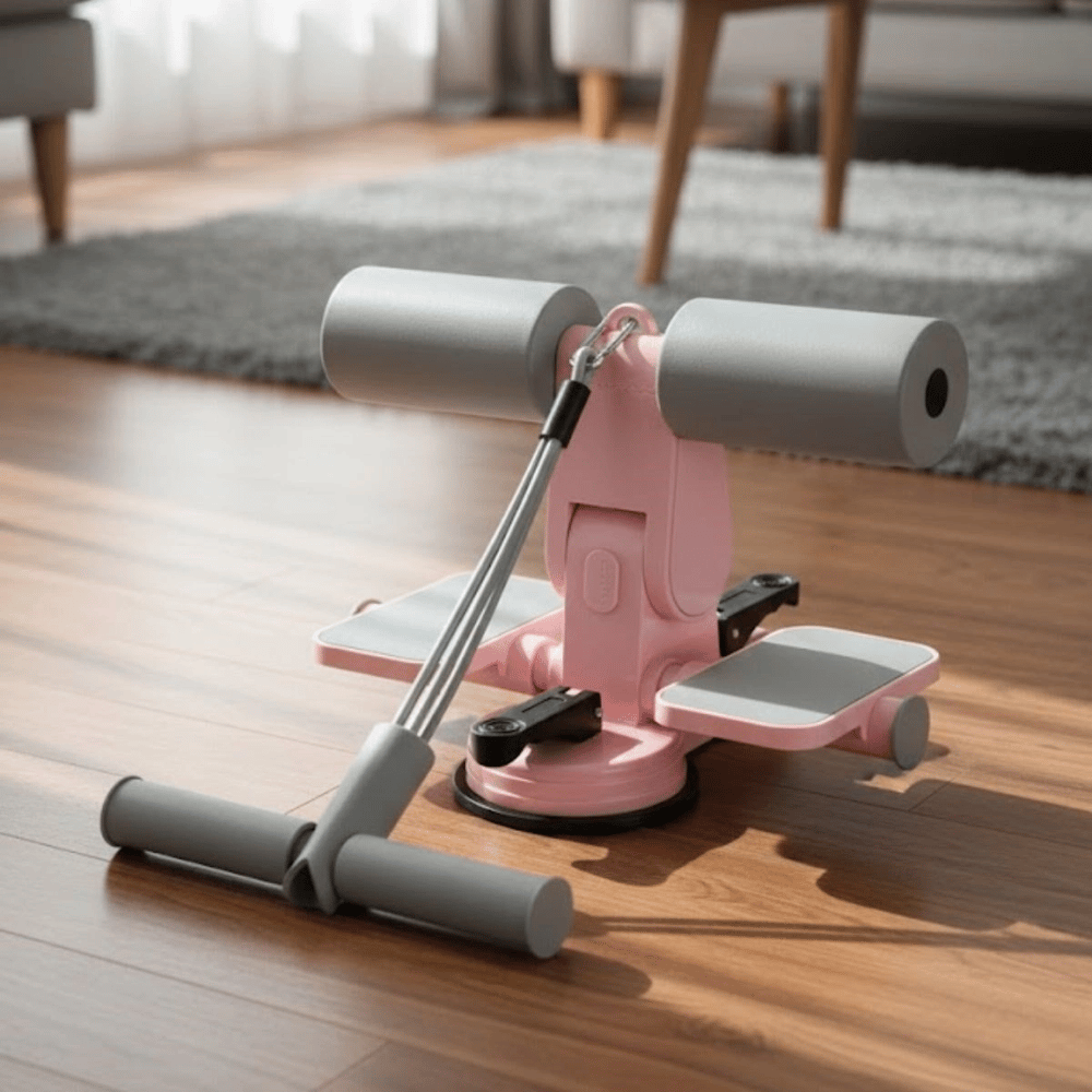 4 Direnç Bantlı Mekik Çekme Spor Aleti – Karın, Kol ve Tüm Vücut İçin Evde Egzersiz Aleti