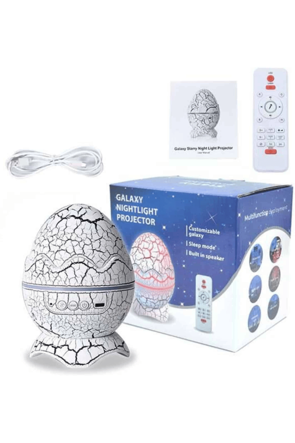 Yumurta Şeklinde Su Dalgalı Bluetooth Speaker Lamba Renkli Şarjlı