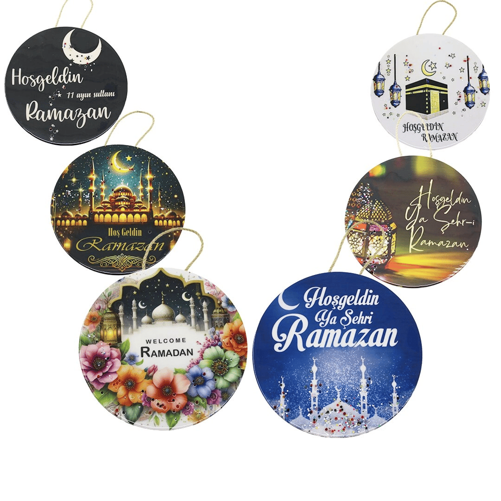 Yuvarlak - Epoksi Büyük Kapı Süsü Hoşgeldin Ramazan Bx40