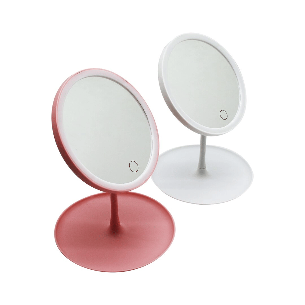 Yuvarlak  3 Kademe Dokunmatik Led Makyaj Aynası Beyaz-sarı-günışığı Bx40