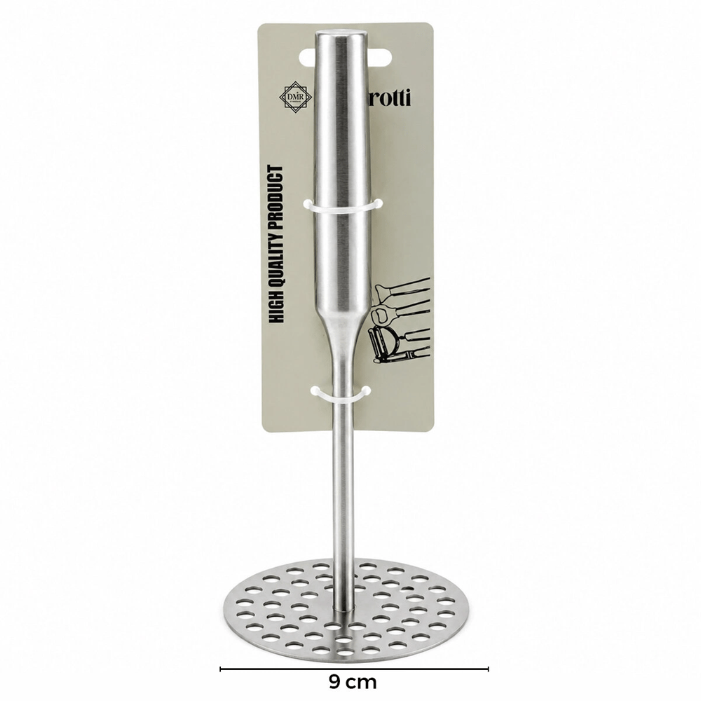 Yuvarlak Çap : 8cm Metal Saplı = 11.5cm Metal Patates Ezici Toplam Uzunluk : 26.5cm Bx40
