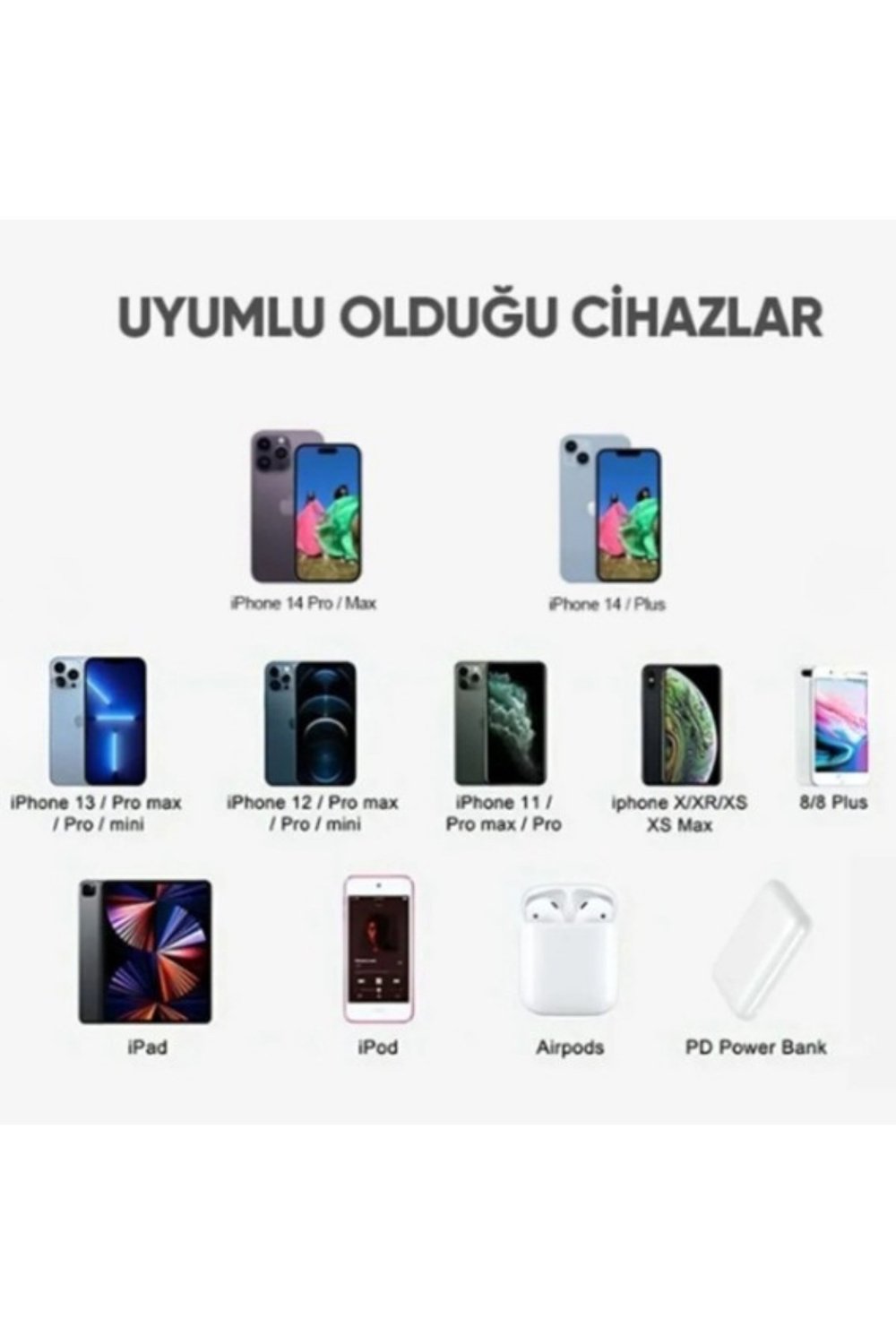 iPhone Lightning USB Şarj ve Data Kablosu 3A Hızlı Şarj Dayanıklı 1 Metre