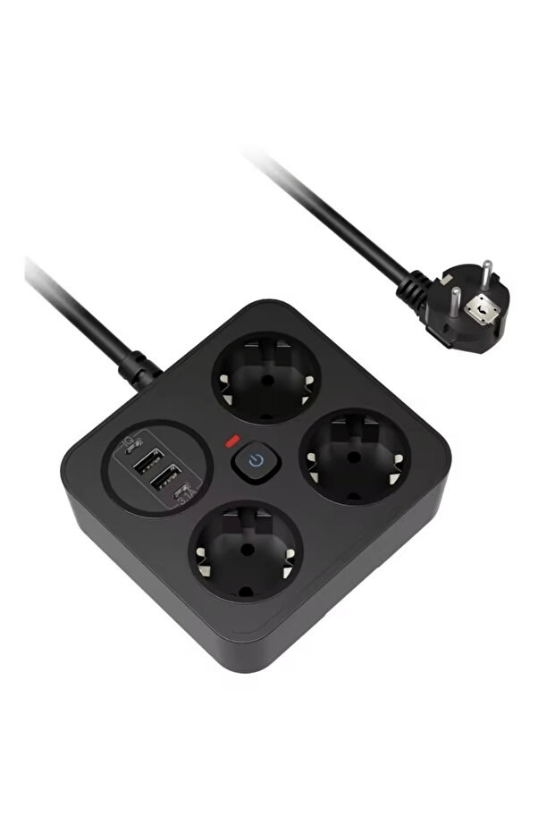 sonx Akım Korumalı Avrupa Tip-C USB Soket Kartı 2 Metre - Güvenli ve Uzun Kablo Çözümü