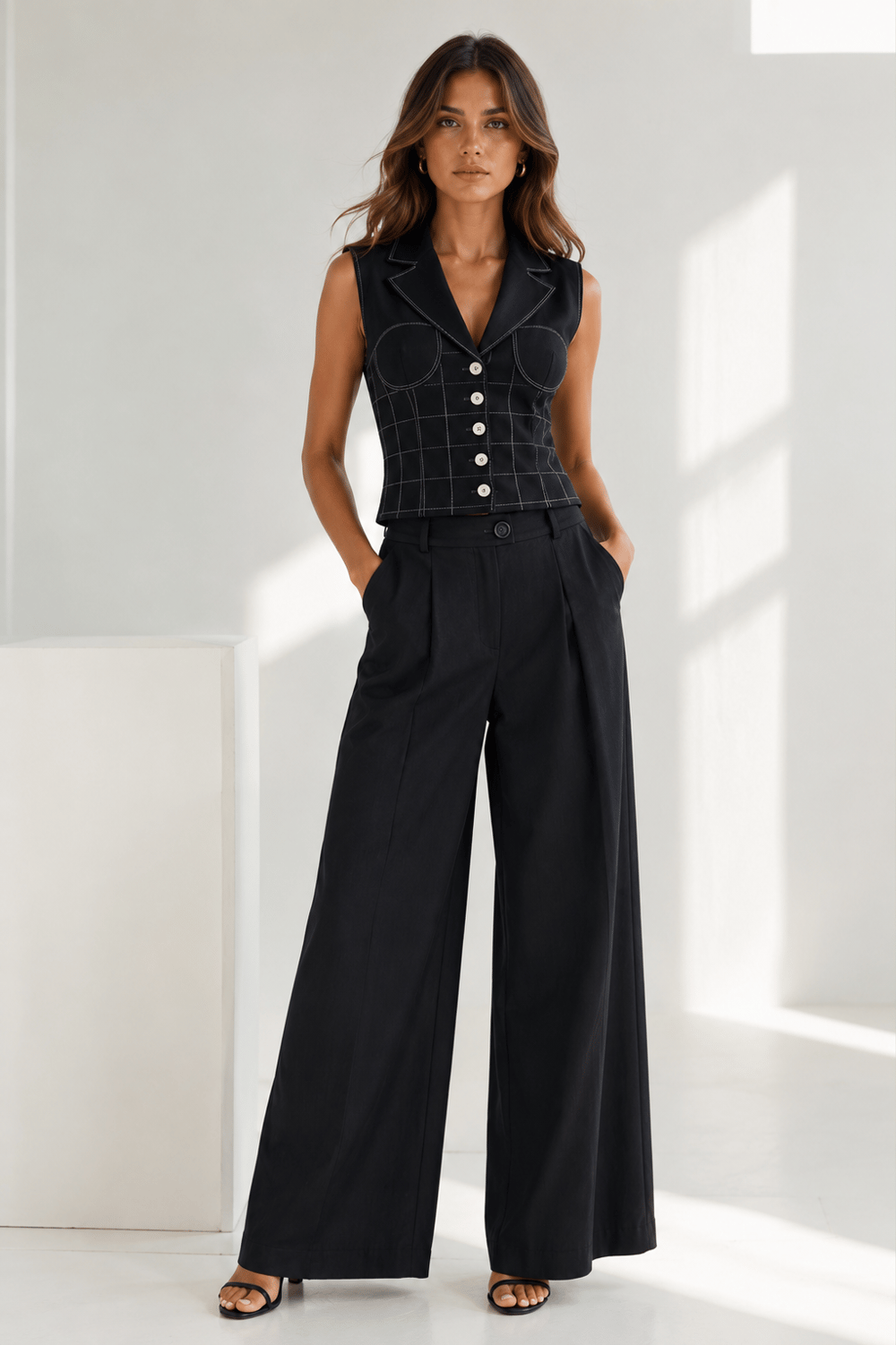 Paloma Linen Palazzo Pantolon