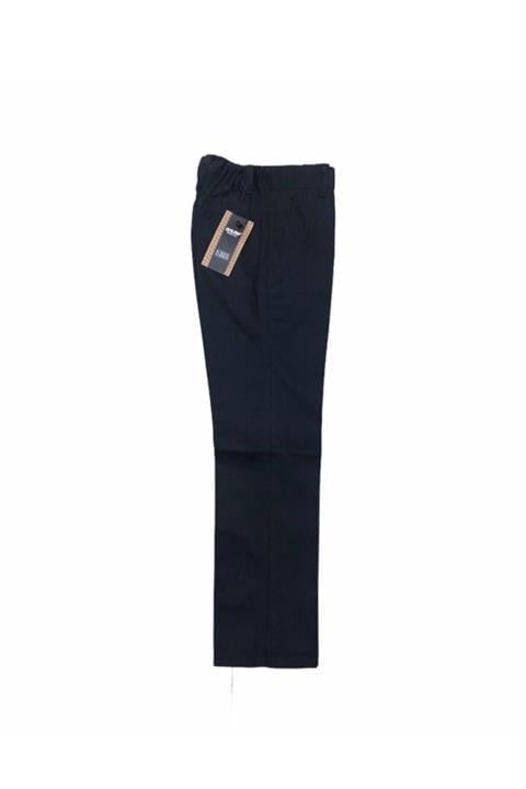 Çocuk Okul Pantalonu Kanvas Yarım Lastik Ilkokul Orta Okul Kaliteli Asaf Lacivert