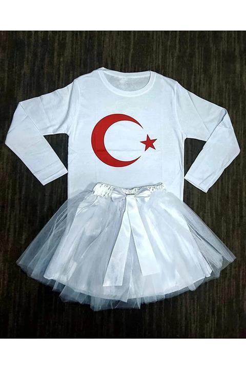 KIZ ÇOCUK ALT ÜST TAKIM ETEK 23 NİSAN