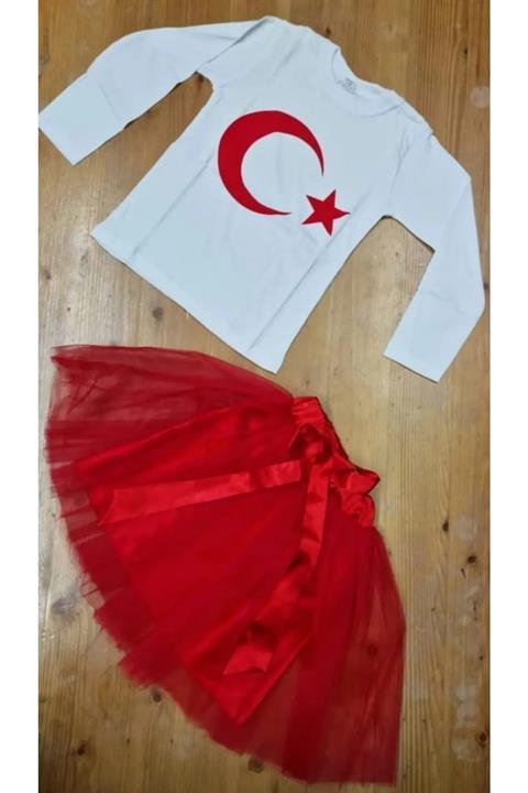 KIZ ÇOCUK UZUN KOLLU ETEK ALT ÜST TAKIM 29 EKİM GÖSTERİ KIYAFETİ