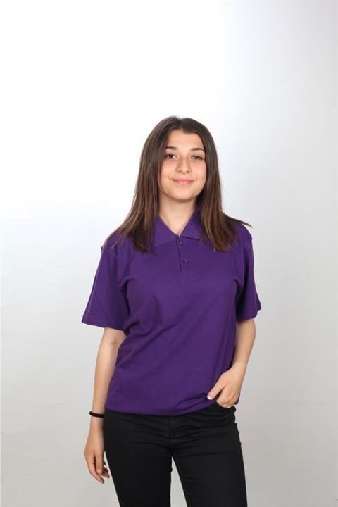 Mor Unısex Penye Polo Yaka T-shirt