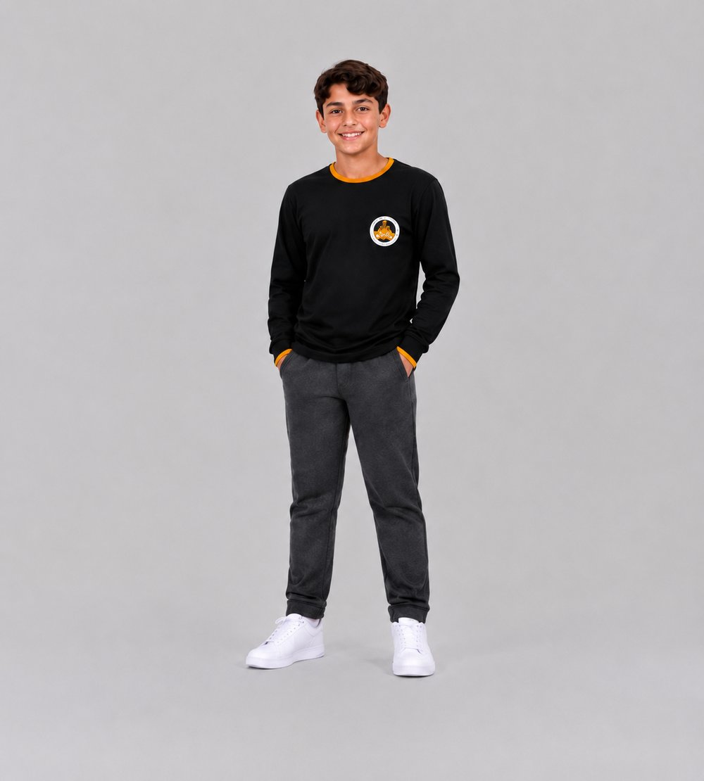 Çocuk Unisex Uzun Kollu Yaka PiriPaşa OrtaOkul Tshirt
