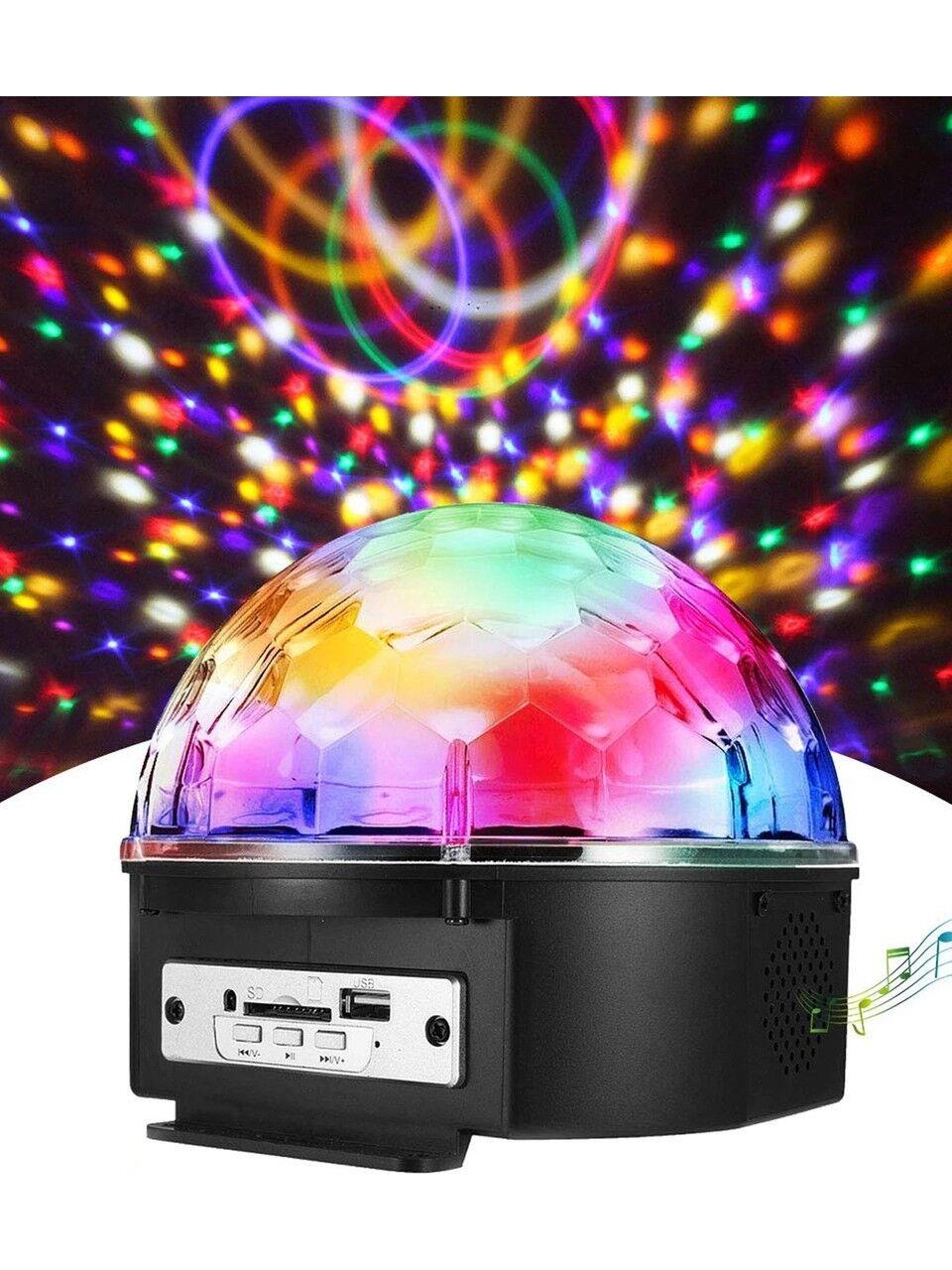 Çok Renkli Disko Topu 360° Bluetooth Kumandalı Usb Şarjlı