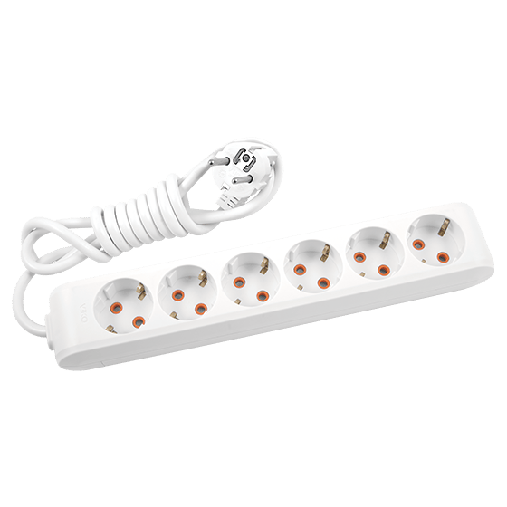 Viko Multi-Let Altılı Grup Priz Topraklı 5 Metre Beyaz (Çocuk Korumalı) 90113605