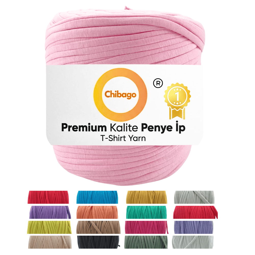 açık pembe penye ip puset örgü çanta ipi