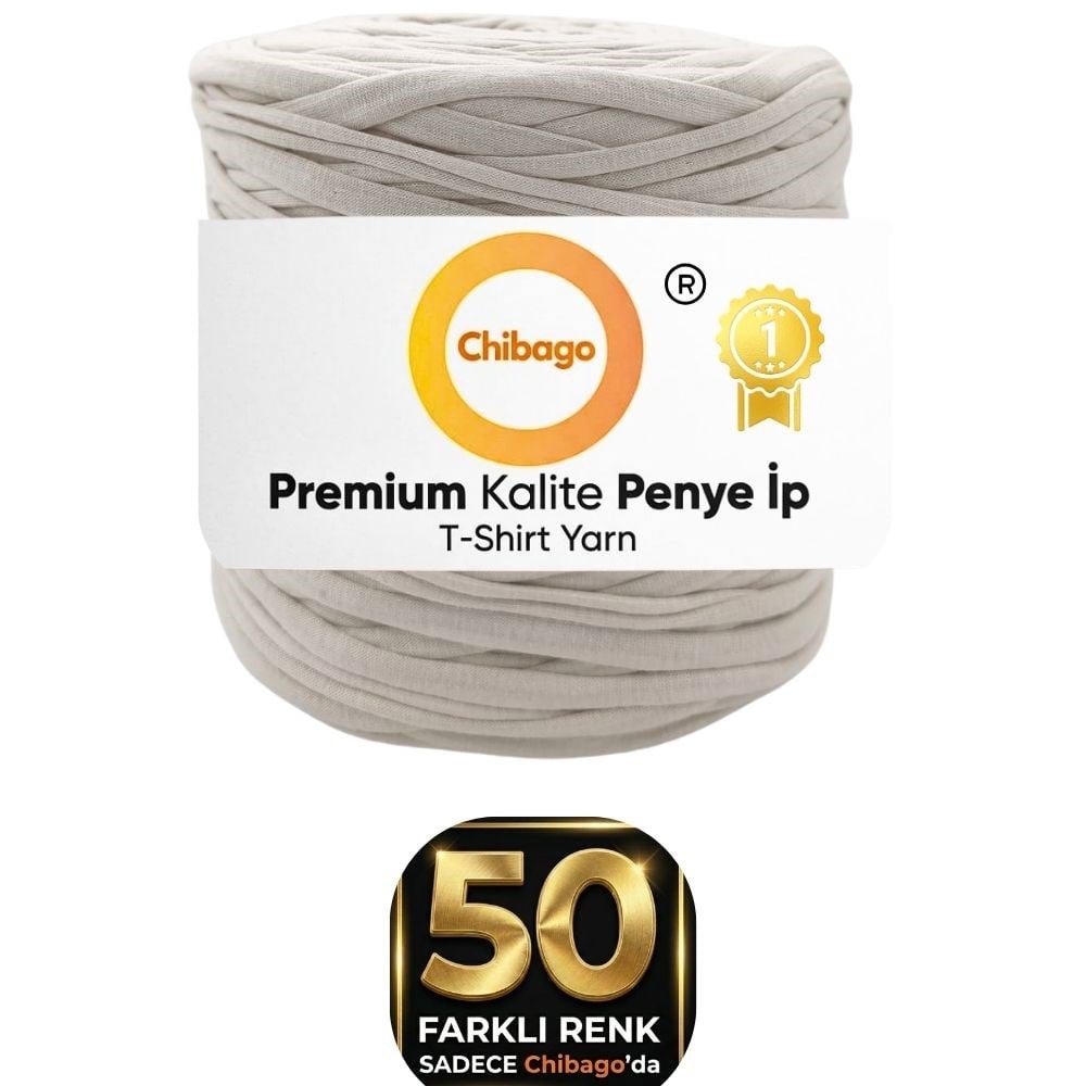 Bej 013 - Premium Örgü Puset ve Çanta İpi