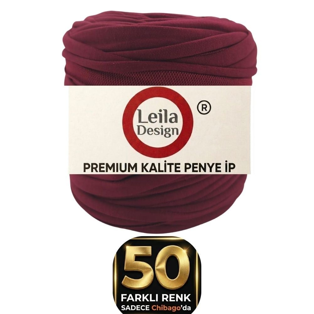 Bordo Penye İp - Yüksek Kaliteli Esnek Geri Dönüşüm Örgü İpi 150 Metre 650 Gr