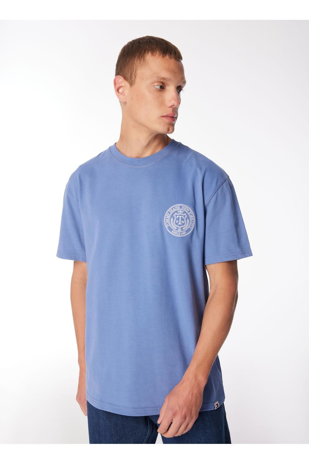 Düz Mavi Erkek T-Shirt DM0DM18578C6C