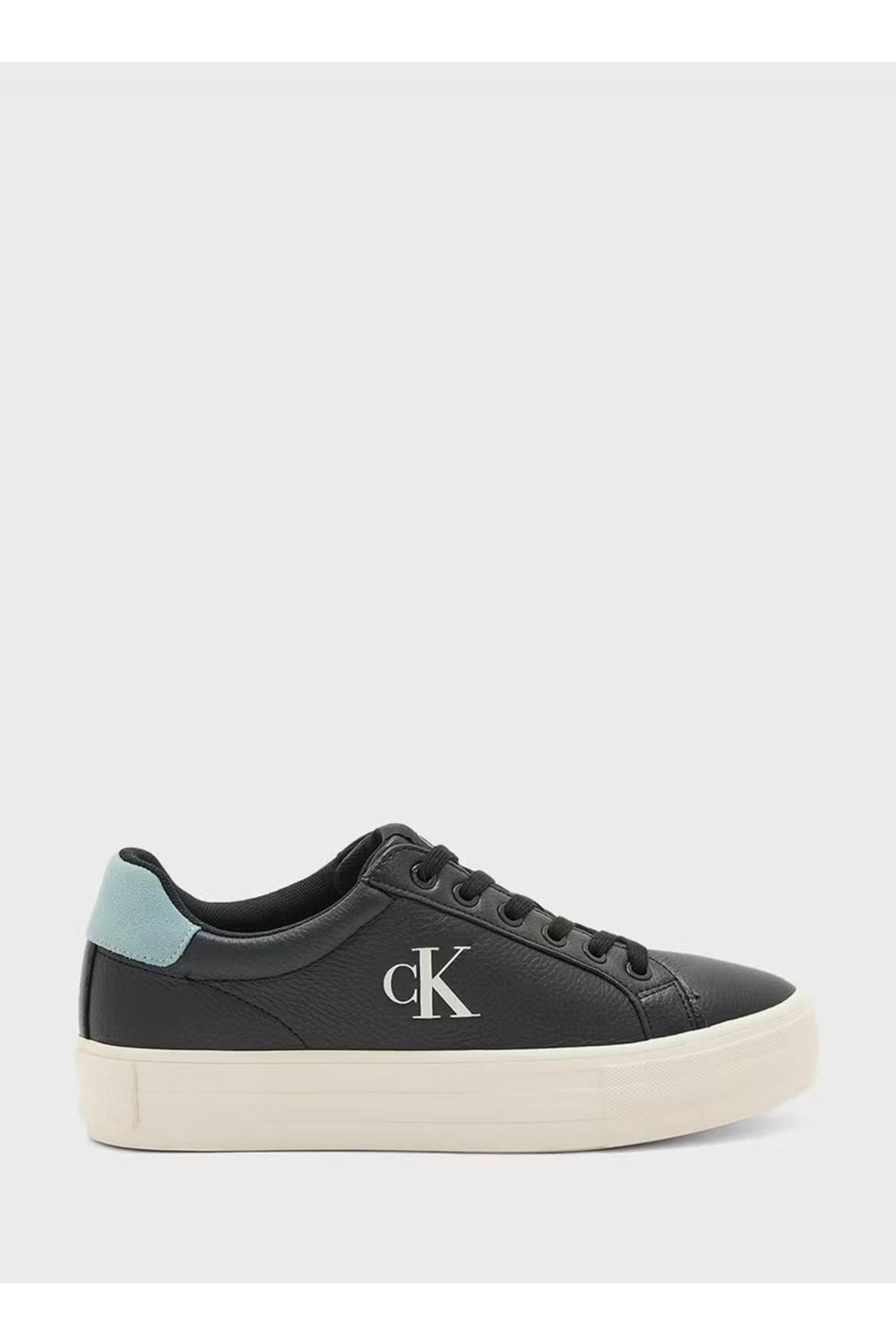 Kadın Yüksek Rahat Taban Deri Siyah Sneaker YW0YW01669-0GX