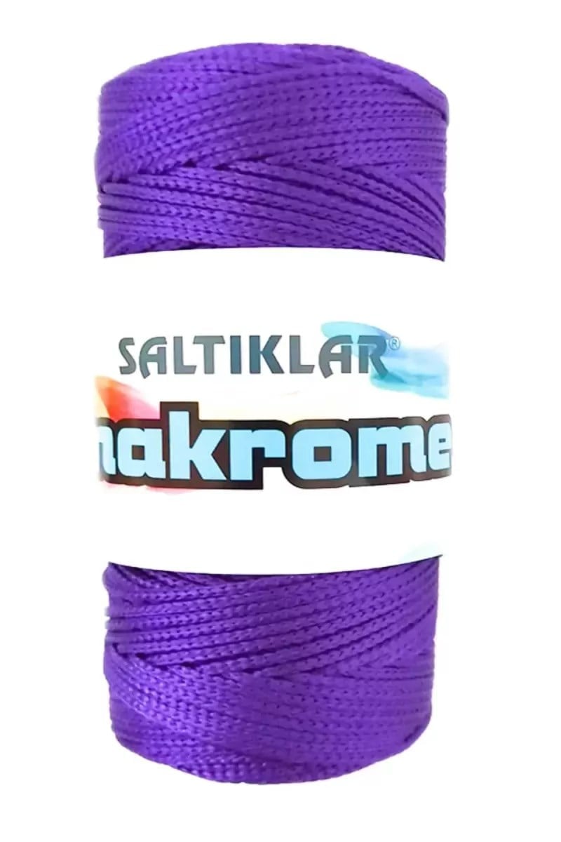 1 Adet Polyester Makrome İpi 4250 Mor 100 gr - mudanis