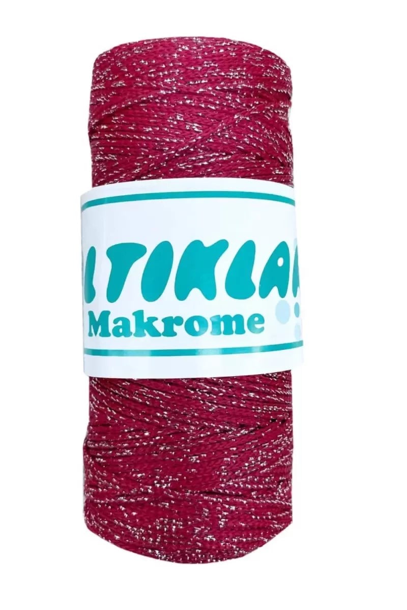 1 Adet Polyester Simli Makrome İpi SG-1845 - mudanis