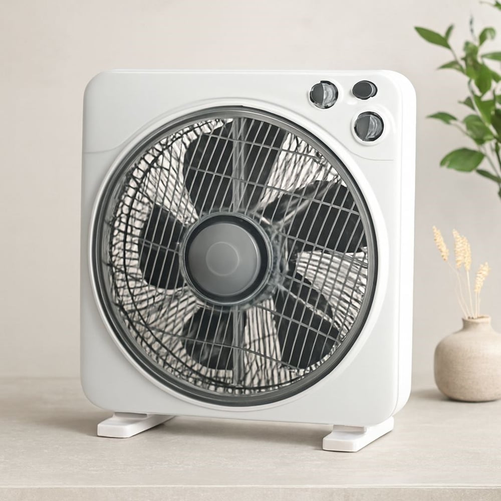 12 inç Kutu Vantilatör 40W 3 Kademe Zaman Ayarlı