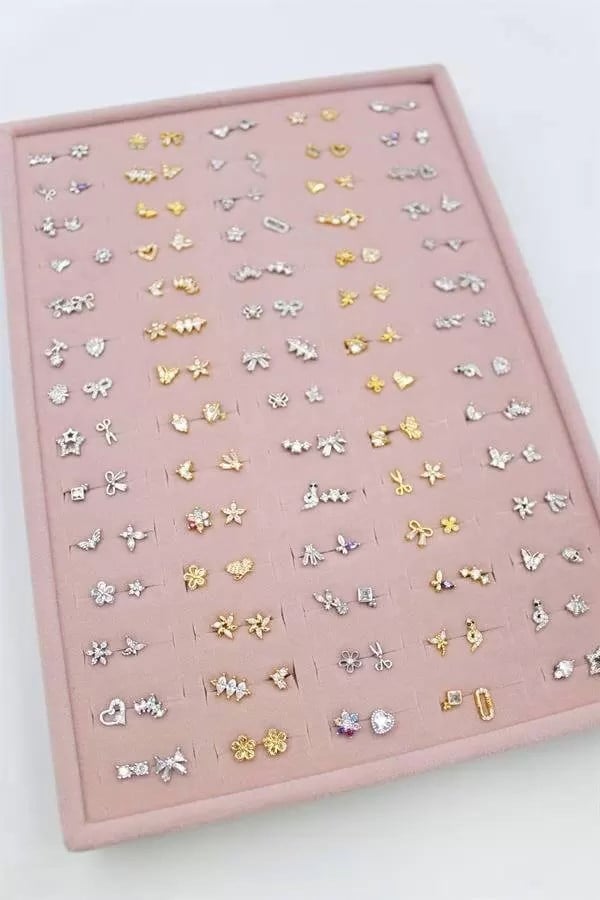 140lı Standlı Tragus Küpe - ÇOK RENKLİ