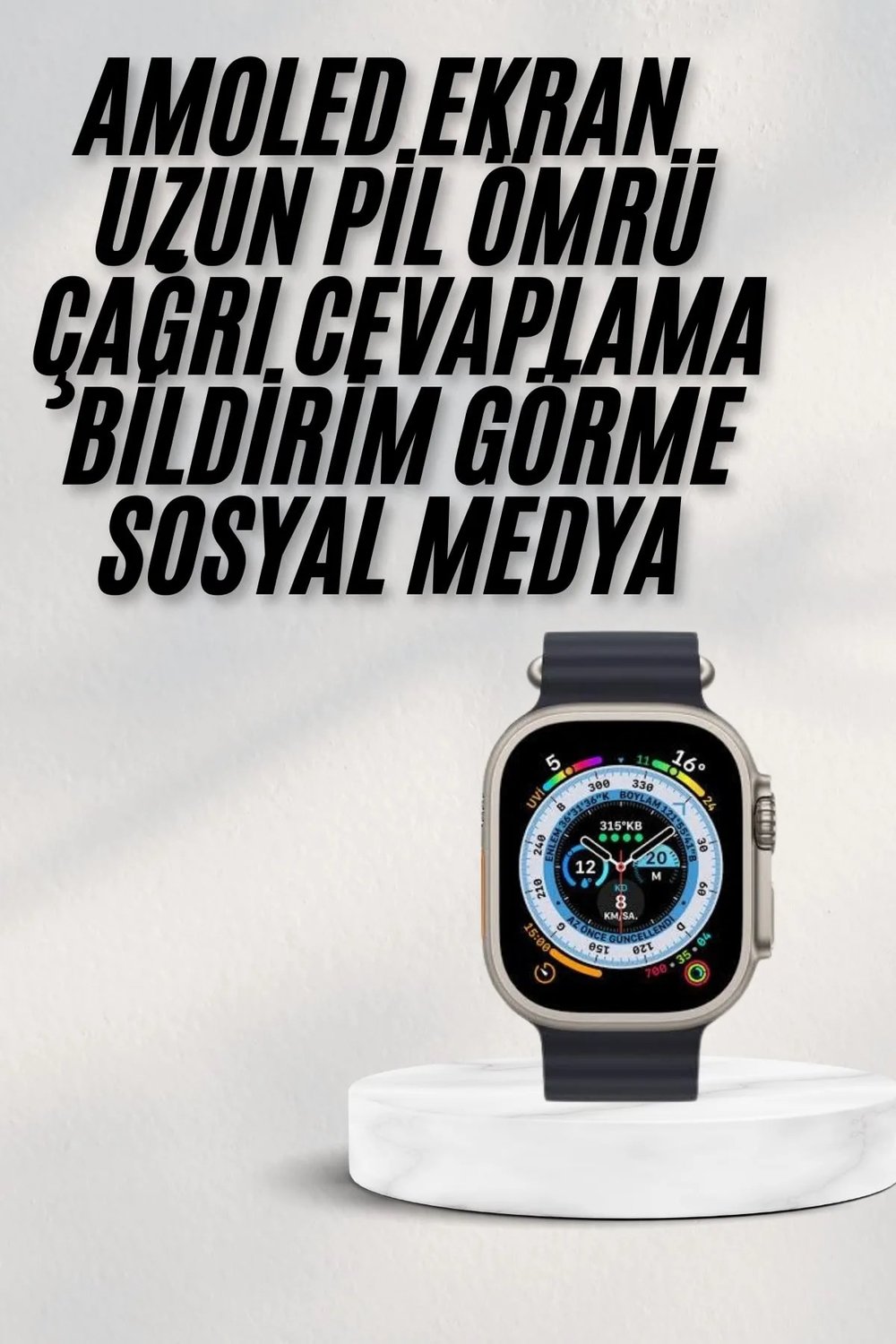 2025 Yeni Model Akıllı Saat Android ve İOS Uyumlu Çağrı Cevaplama
